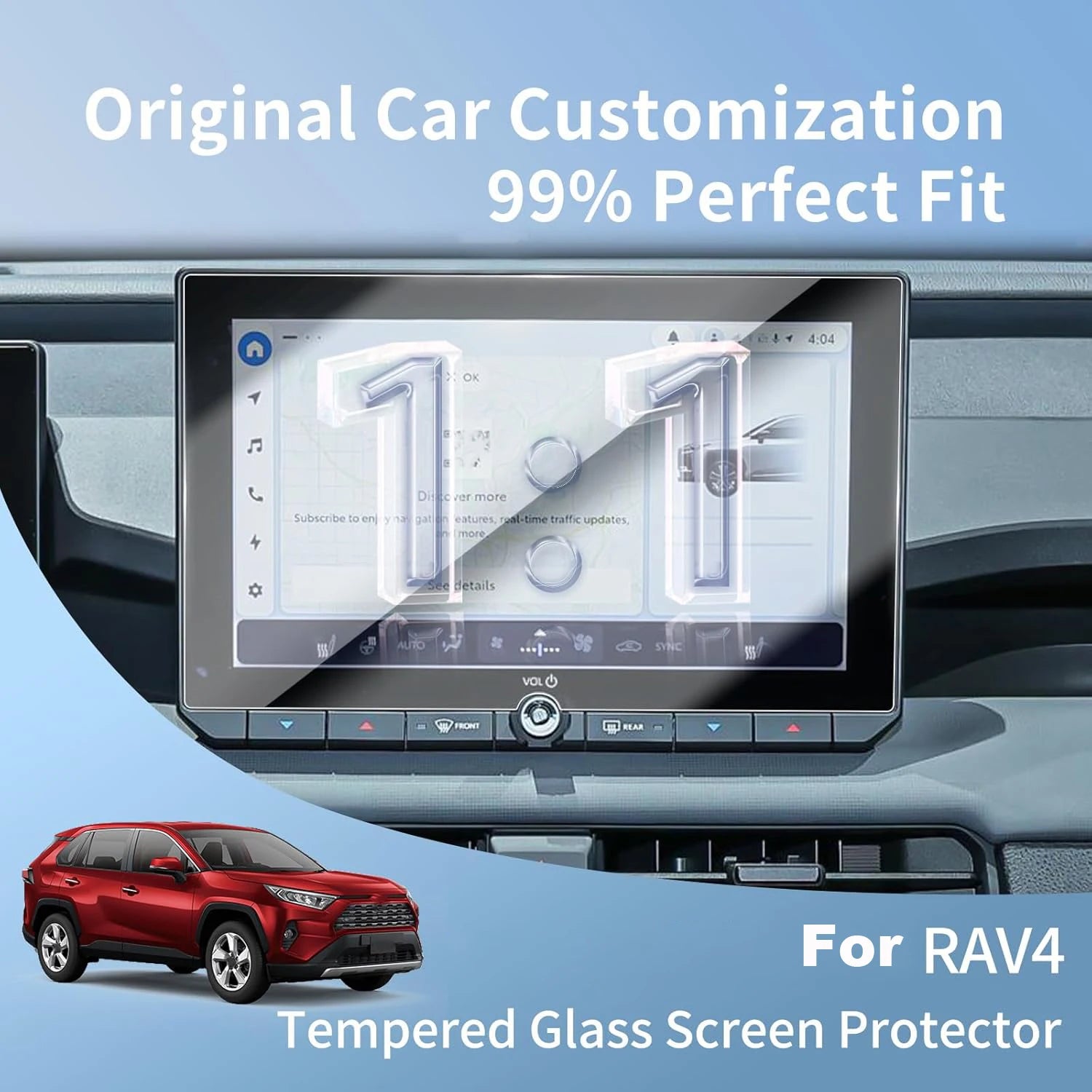 2026 Toyota RAV4 10.5" HD Tempered Glass Screen Protector